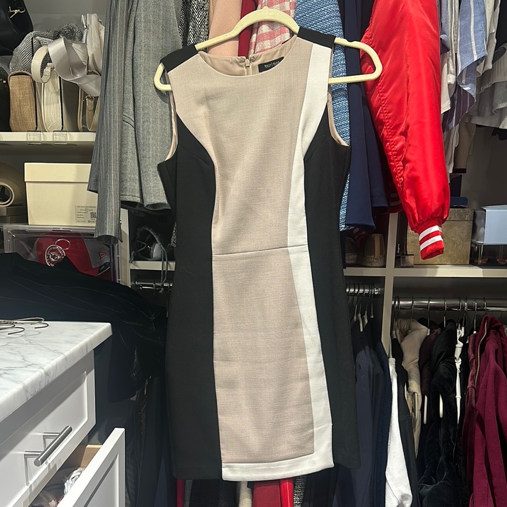 Elegant Black and Cream Dress